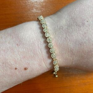Sparkly Gold Toned Adjustable Bracelet